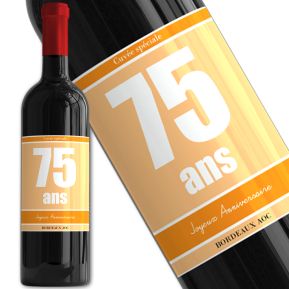 Bouteille de vin personnalisée Anniversaire