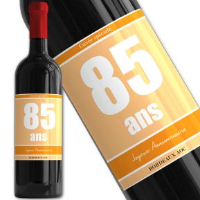 Bouteille de vin personnalisée Anniversaire