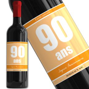 Bouteille de vin personnalisée Anniversaire