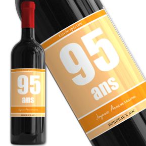 Bouteille de vin personnalisée Anniversaire