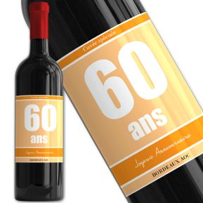 Bouteille de vin personnalisée Anniversaire