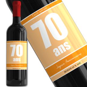 Bouteille de vin personnalisée Anniversaire