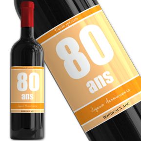 Bouteille de vin personnalisée Anniversaire