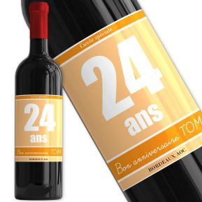 Bouteille de vin personnalisée Anniversaire