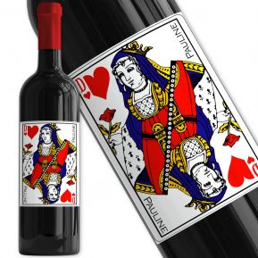 Bouteille de vin personnalisée Jeu de cartes