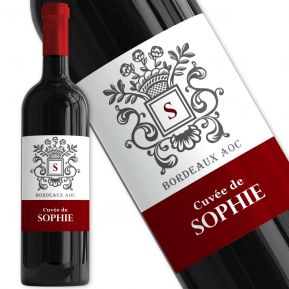 Bouteille de vin personnalisée Ecusson