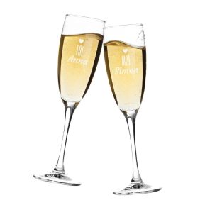 Coffret Champagne personnalisé Duo de flûtes