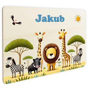 Personalizovaná dveřní cedulka safari Personalizovaná dveřní cedulka safari