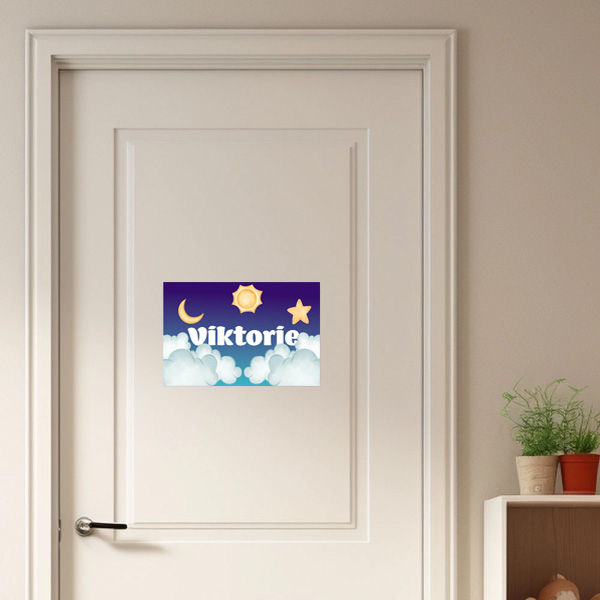 Personalizovaná dětská cedulka na dveře  Mraky