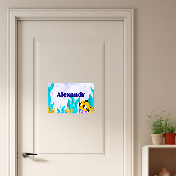 Personalizovaná d&#283;tská cedulka na dve&#345;e  Pod mo&#345;em