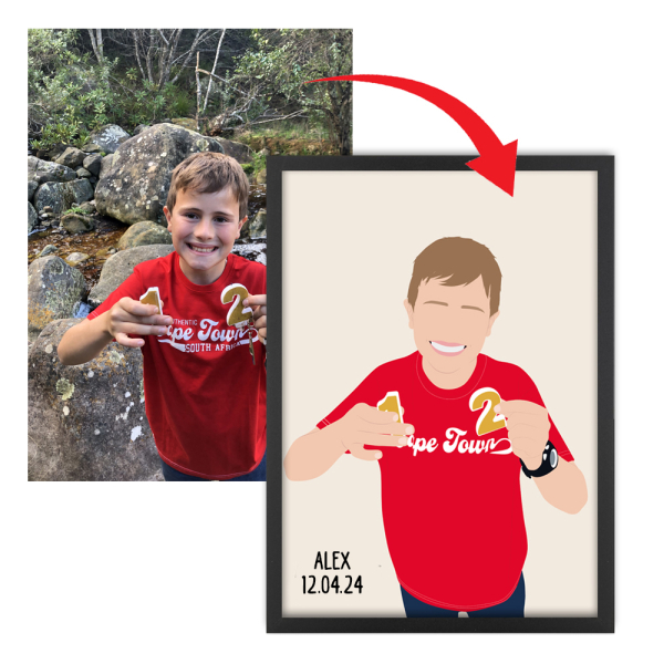 Personalizovaný designový portrét podle fotografie