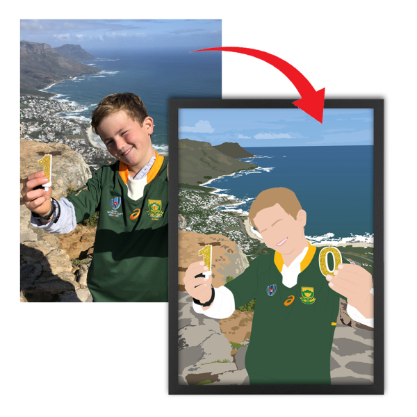 Personalizovaný designový portrét podle fotografie