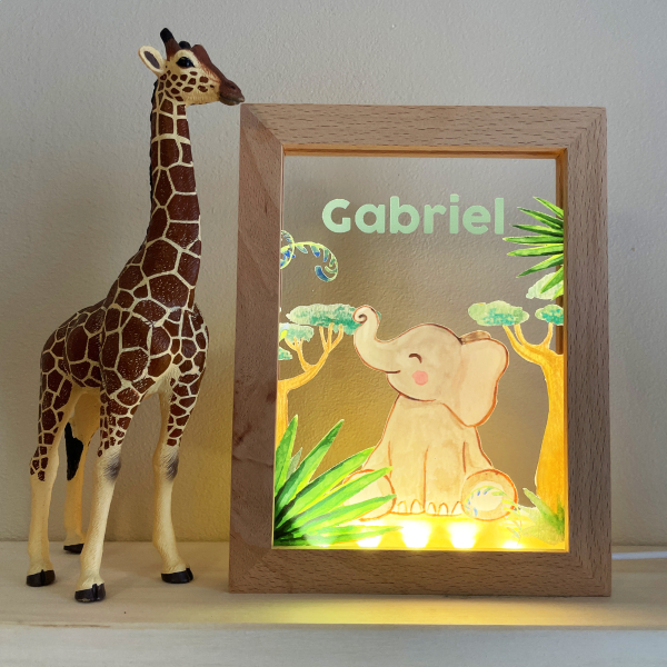 Personalizovaný LED ráme&#269;ek savana