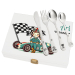 Sada p&#345;íbor&#367; v gravírované d&#345;ev&#283;né krabi&#269;ce s motivem pilota F1