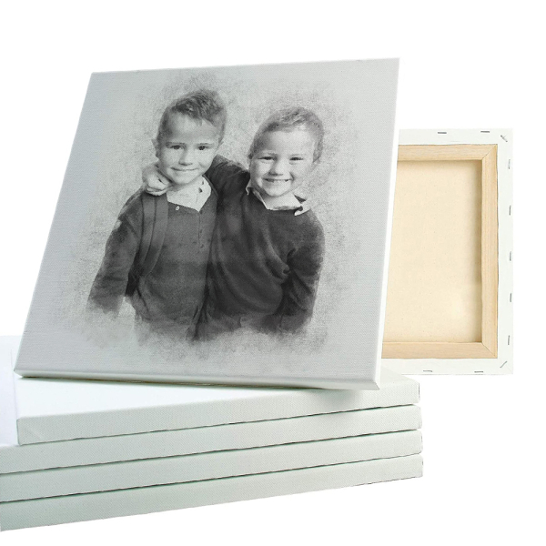 Portrét ve stylu uhlu podle fotografie