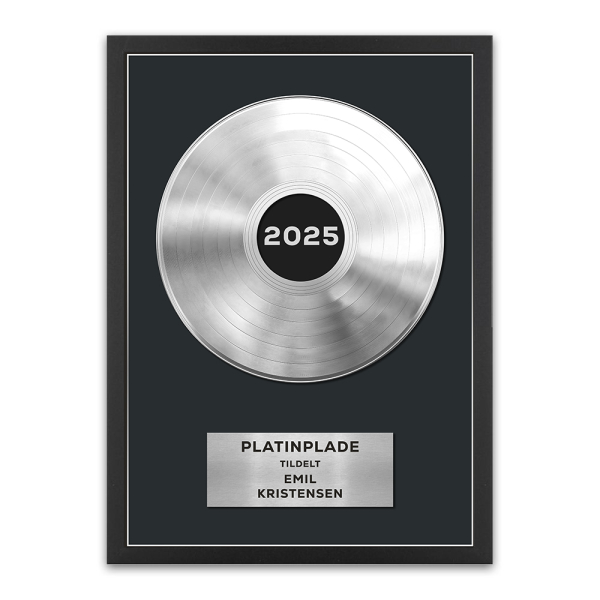 Indrammet personlig plakat med guld- eller platinaplade