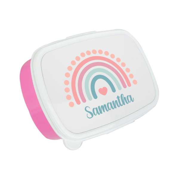 Personaliseret regnbue snackboks