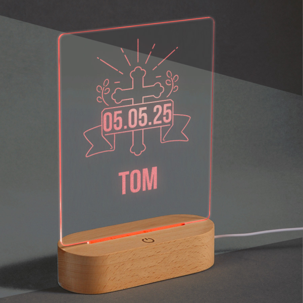 Personlig LED-lampe  Dåb