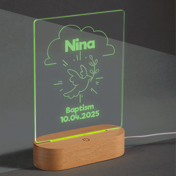 Personlig LED-lampe  Dåb