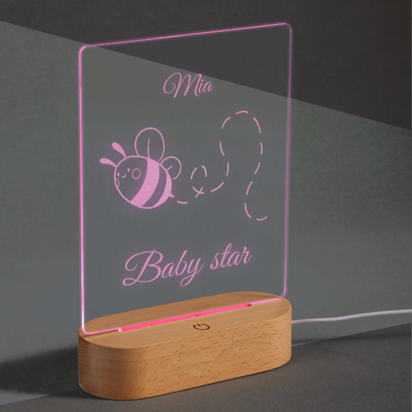 Personlig LED-lampe med dyr