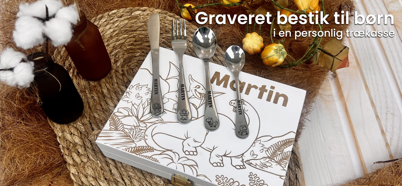 Graveret bestik til brn