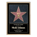 Henkilökohtainen Walk of Fame -todistus kehyksissä