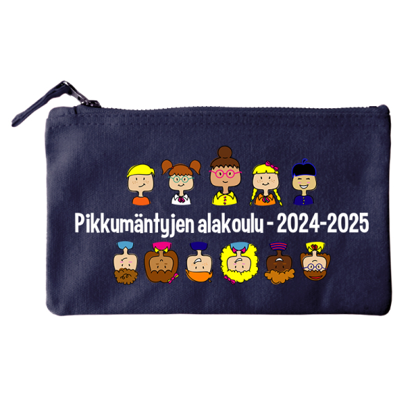 Pieni puuvillapussi, painettuna tekstillä Kiitos opettajalle