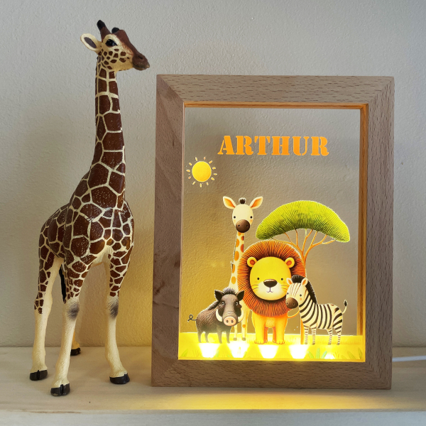 Personoitu safari LED-kehys