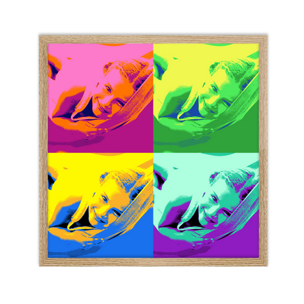Keretezett Pop Art poszter 4 fényképpel