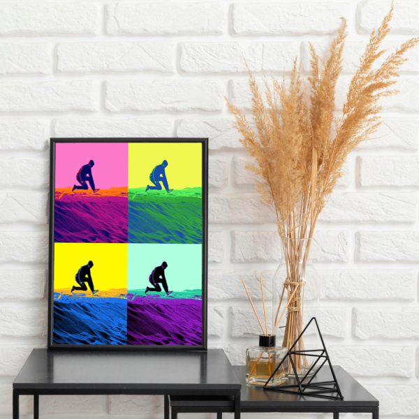 Keretezett Pop Art poszter 4 fényképpel