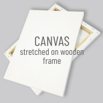 Canvas fabric on stretcher