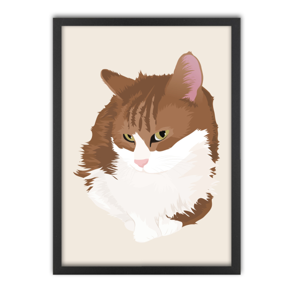 Animal portrait customised from a photo
