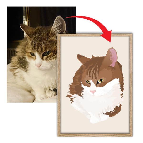 Animal portrait customised from a photo