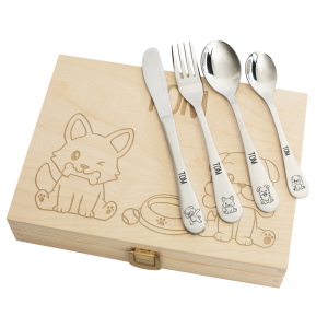 Engraved children's cutlery dogs Engraved children's cutlery dogs