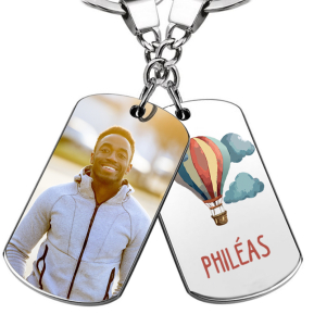 Customised hot air balloon photo keychain Customised hot air balloon photo keychain