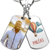 Customised hot air balloon photo keychain