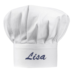 Embroidered chef's hat for adults
