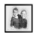Framed charcoal-style portrait