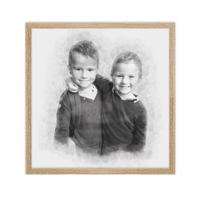 Framed charcoal-style portrait Framed charcoal-style portrait
