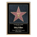 Framed personalised Walk of Fame certificate