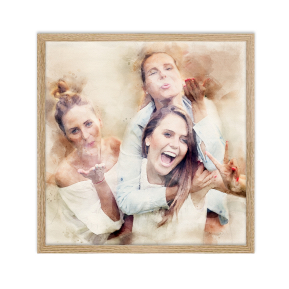 Framed Watercolour-Style Portrait Framed Watercolour-Style Portrait