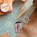 Keyring with clover and engraved photo