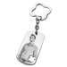 Keyring with clover and engraved photo