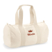 Organic cotton duffel bag with embroidered motif and name