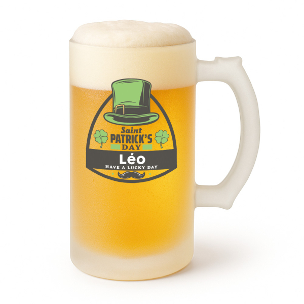 Personalized beer mug Saint Patrick