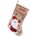 Personalised Christmas stocking with linen-effect finish