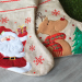 Personalised Christmas stocking with linen-effect finish