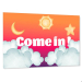 Personalised kids door sign - Clouds
