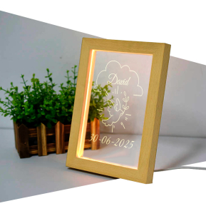 Personalised light frame - Baptism Personalised light frame - Baptism