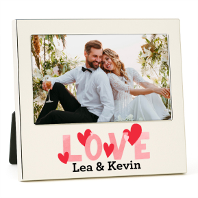 Personalised Silver Photo Frame Love Personalised Silver Photo Frame Love